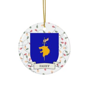 Fahey Family Coat of Arms Christmas Ornament