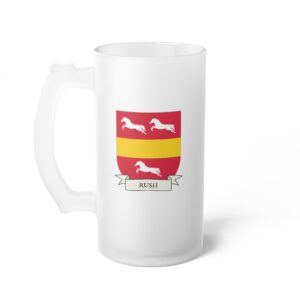 Rush Family Coat of Arms Beer Mug