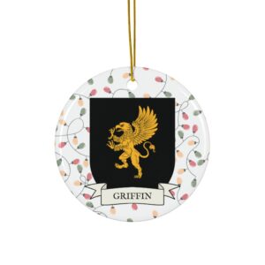 Griffin Family Coat of Arms Christmas Tree Ornament
