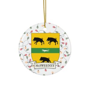 McSweeney Family Coat of Arms Christmas Tree Ornament