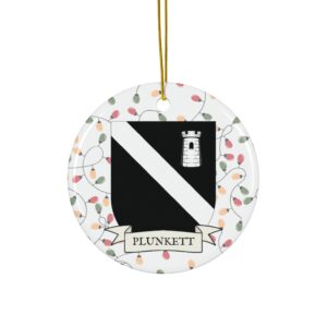 Plunkett Family Coat of Arms Christmas Tree Ornament