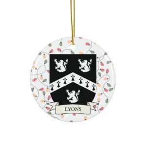 Lyons Family Coat of Arms Christmas Tree Ornament