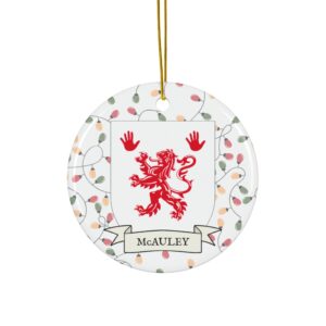 McAuley Family Coat of Arms Christmas Tree Ornament