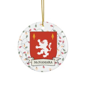 McNamara Family Coat of Arms Christmas Tree Ornament