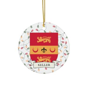 Keller Family Coat of Arms Christmas Tree Ornament