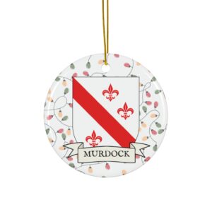 Murdock Family Coat of Arms Christmas Tree Ornament
