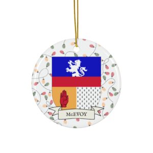 McEvoy Family Coat of Arms Christmas Tree Ornament