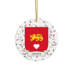 Devine Family Coat of Arms Christmas Ornament