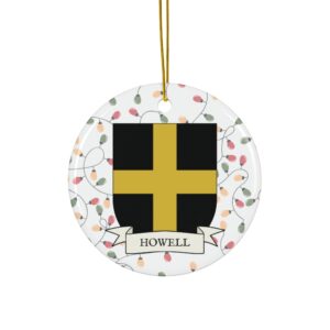 Howell Family Coat of Arms Christmas Tree Ornament