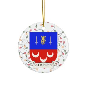 McLaughlin Family Coat of Arms Christmas Tree Ornament