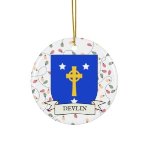 Devlin Family Coat of Arms Christmas Ornament