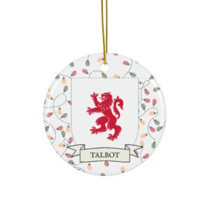 Talbot Family Coat of Arms Christmas Tree Ornament
