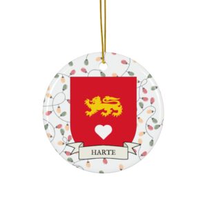 Harte Family Coat of Arms Christmas Tree Ornament