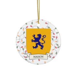 Mahon Family Coat of Arms Christmas Tree Ornament