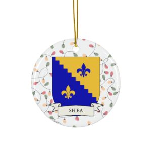 Shea Family Coat of Arms Christmas Tree Ornament