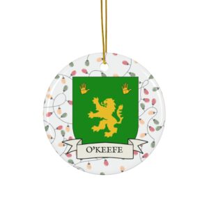 O'Keefe Family Coat of Arms Christmas Tree Ornament