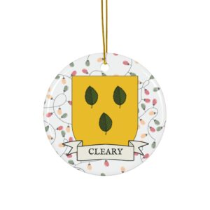 Cleary Family Coat of Arms Christmas Ornament