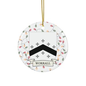 Worrall Family Coat of Arms Christmas Tree Ornament