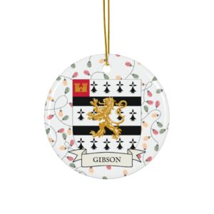 Gibson Family Coat of Arms Christmas Ornament