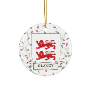 Clancy Family Coat of Arms Christmas Ornament