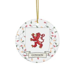 Condon Family Coat of Arms Christmas Ornament