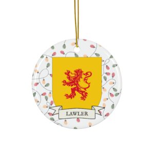 Lawler Family Coat of Arms Christmas Tree Ornament