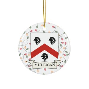 Mulligan Family Coat of Arms Christmas Tree Ornament