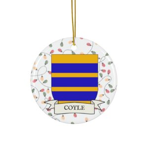 Coyle Family Coat of Arms Christmas Ornament