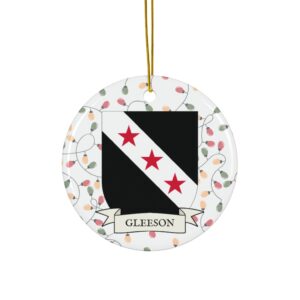 Gleeson Family Coat of Arms Christmas Tree Ornament