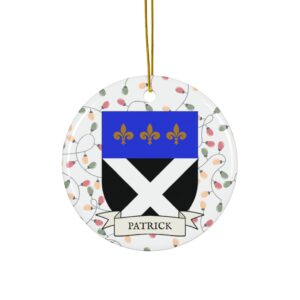 Patrick Family Coat of Arms Christmas Tree Ornament