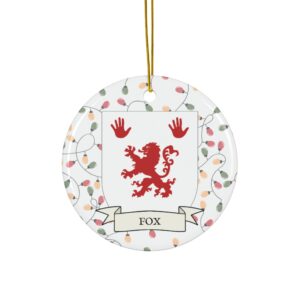 Fox Family Coat of Arms Christmas Ornament
