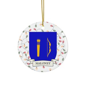 Maloney Family Coat of Arms Christmas Tree Ornament