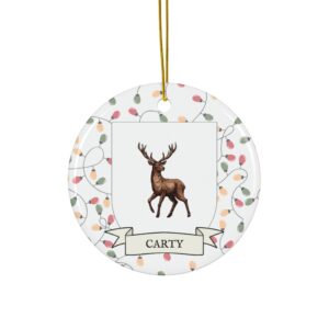 Carty Family Coat of Arms Christmas Ornament