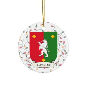 Gaynor Family Coat of Arms Christmas Tree Ornament