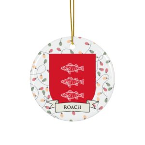 Roach Family Coat of Arms Christmas Tree Ornament