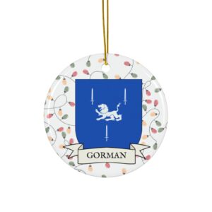 Gorman Family Coat of Arms Christmas Tree Ornament