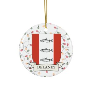Delaney Family Coat of Arms Christmas Ornament