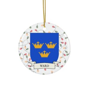 Ward Family Coat of Arms Christmas Tree Ornament