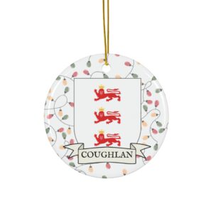 Coughlan Family Coat of Arms Christmas Ornament