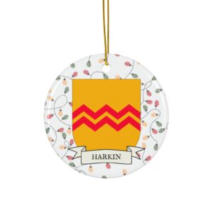 Harkin Family Coat of Arms Christmas Tree Ornament