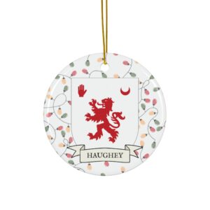 Haughey Family Coat of Arms Christmas Tree Ornament