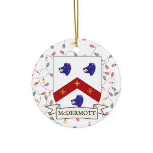 McDermott Family Coat of Arms Christmas Tree Ornament