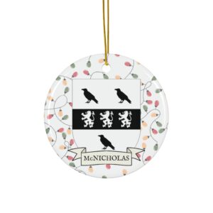 McNicholas Family Coat of Arms Christmas Tree Ornament