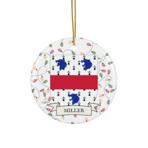 Miller Family Coat of Arms Christmas Ornament