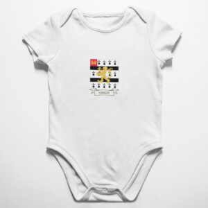 Gibson coat of arms baby onesie