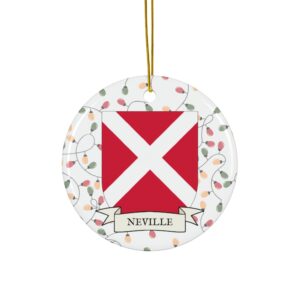 Neville Family Coat of Arms Christmas Tree Ornament