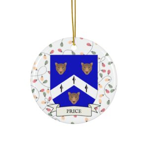 Price Family Coat of Arms Christmas Tree Ornament