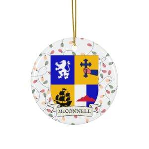 McConnell Family Coat of Arms Christmas Tree Ornament