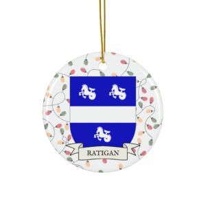 Ratigan Family Coat of Arms Christmas Tree Ornament