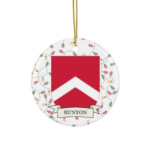 Runyon Family Coat of Arms Christmas Tree Ornament